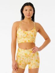 Rip Curl Top sportowy "Mirage" w kolorze pomarańczowo-żółtym rozmiar: L. Pomarańczowe topy sportowe Rip Curl, l, bez wzorów, outdoorowe. Za 41.79 zł.
