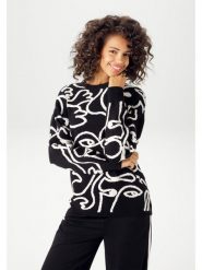 Aniston Sweter w kolorze czarno-białym rozmiar: 44. Czarne swetry Aniston, bez wzorów, bez ramiączek. Za 78.66 zł.