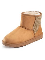 ISLAND BOOT Botki zimowe "Tenny" w kolorze jasnobrązowym rozmiar: 38. Brązowe botki Island Boot, bez wzorów, z materiału, bez obcasa, bez zapięcia. Za 104.64 zł.