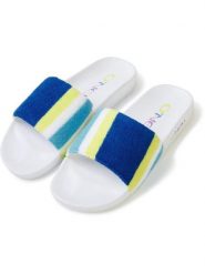 Klapki plażowe damskie O'Neill Brights Slides. Białe klapki O'Neill, bez wzorów, z materiału, sportowe, bez obcasa, bez zapięcia. Za 83.99 zł.