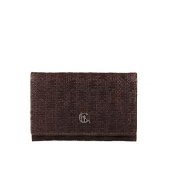 Mały damski portfel skórzany plecionka Canaletto na zatrzask PD1221cs289 GR. Brązowe portfele bez wzorów, ze skóry. Za 169.00 zł.