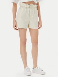 Tommy Jeans Szorty materiałowe DW0DW21656 Beżowy Regular Fit. Brązowe szorty Tommy Jeans, bez wzorów, z bawełny. Za 259.99 zł.