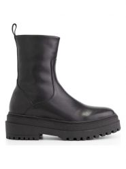 Mysa Skórzane botki "Hyacinthus" w kolorze czarnym rozmiar: 42. Czarne botki mysa, bez wzorów, bez obcasa, bez zapięcia. Za 290.57 zł.