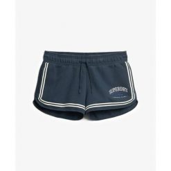 Szorty damskie Superdry Country Club. Niebieskie szorty sportowe Superdry, bez wzorów, do biegania. Za 225.70 zł.