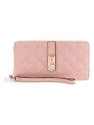 Guess Portfel w kolorze jasnoróżowym - 21 x 11 x 3 cm rozmiar: onesize. Różowe portfele Guess, z aplikacjami, z materiału. Za 207.39 zł.