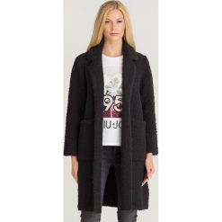 PŁASZCZ Liu Jo. Czarne płaszcze Liu Jo, l, z aplikacjami, z dzianiny, bez kaptura. Za 1,299.00 zł.