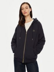 Fracomina Bluza FP24WT9001F40001 Granatowy Regular Fit. Niebieskie bluzy Fracomina, xs, bez wzorów, z bawełny, bez kaptura. Za 199.99 zł.