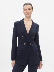 Marella Marynarka Notion 2413041111200 Granatowy Regular Fit. Niebieskie marynarki i żakiety Marella, bez wzorów, z syntetyku, bez ramiączek. Za 669.99 zł.