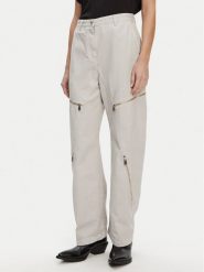 PINKO Spodnie materiałowe 104981 A2EC Szary Regular Fit. Szare spodnie materiałowe Pinko, bez wzorów, z bawełny. Za 1,019.00 zł.