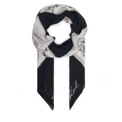 Chusta KARL LAGERFELD. Szare chusty KARL LAGERFELD, bez wzorów. Za 429.99 zł.