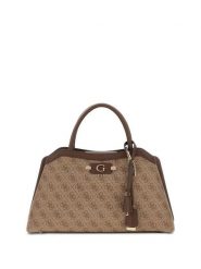 Guess Torebka Lindsey HWSG97 49060 Beżowy ciemny. Brązowe listonoszki Guess, z aplikacjami, ze skóry, bez dodatków. Za 634.99 zł.