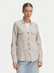 Vero Moda Koszula Linn 10308407 Biały Regular Fit. Białe koszule Vero Moda, s, bez wzorów, ze lnu, bez kołnierzyka, bez ramiączek. Za 189.99 zł.