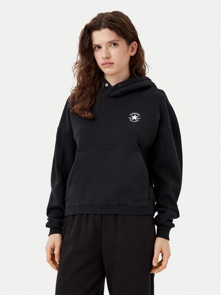 Converse Bluza 10027065-A03 Czarny Oversize. Czarne bluzy Converse, s, bez wzorów, z bawełny, bez ramiączek, bez kaptura. Za 249.99 zł.