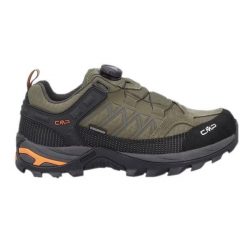 Buty trekkingowe damskie CMP Rigel Low Fitgo skóra wodoodporne. Zielone buty trekkingowe Campagnolo, bez wzorów, ze skóry, bez zapięcia, trekkingowe. Za 339.69 zł.
