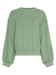 MOSS COPENHAGEN Bluza "Brionna" w kolorze zielonym rozmiar: S/M. Zielone bluzy bez kaptura Moss Copenhagen, m, bez wzorów, bez kaptura. Za 165.99 zł.