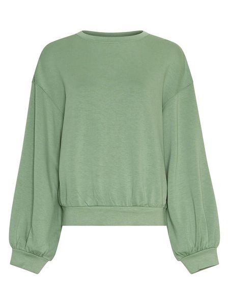 MOSS COPENHAGEN Bluza "Brionna" w kolorze zielonym rozmiar: S/M. Zielone bluzy Moss Copenhagen, m, bez wzorów, bez kaptura. Za 165.99 zł.