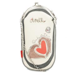 Szare Damskie Etui Na Okulary Anekke Premium. Szare torebki klasyczne Anekke, z aplikacjami, z materiału, eleganckie, bez dodatków. Za 129.00 zł.