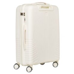 Duża walizka podróżna w beżowym kolorze z wodoodporną skorupą Peterson PTN PP-09-W. Brązowe walizki Peterson, duże. Za 195.99 zł.