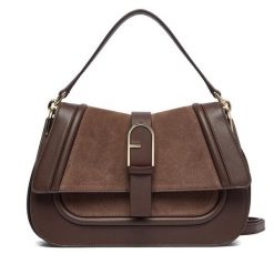 Torebka Furla. Brązowe torebki klasyczne Furla, bez wzorów, klasyczne, bez dodatków. Za 2,139.00 zł.