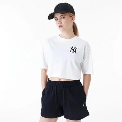 T-shirt damski New York Yankees New Era MLB. Białe t-shirty New Era, m, bez wzorów, z bawełny, casualowe, bez kołnierzyka, bez ramiączek. Za 266.00 zł.