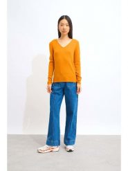 AUTHENTIC CASHMERE Kaszmirowy sweter "Galise" w kolorze pomarańczowym rozmiar: M. Pomarańczowe swetry AUTHENTIC CASHMERE, m, bez wzorów, z kaszmiru, bez ramiączek. Za 326.99 zł.