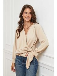 L'armoire de Suzette Bluzka w kolorze karmelowym rozmiar: 38/40. Brązowe bluzki L'armoire de Suzette, l, bez wzorów, klasyczne, bez kołnierzyka, bez ramiączek. Za 96.37 zł.