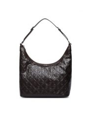 Calvin Klein Torebka Emblem Aop Debossed Medium Shbag LV04F3875G Brązowy. Brązowe torebki klasyczne Calvin Klein, bez wzorów, ze skóry, bez dodatków. Za 649.99 zł.