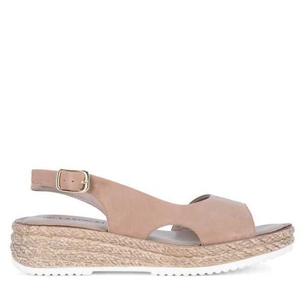 Sandały Lasocki. Brązowe sandały Lasocki, bez wzorów, bez obcasa, na płaskiej podeszwie, bez zapięcia. Za 159.99 zł.