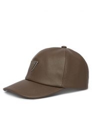 Guess Czapka z daszkiem AM9596 POL01 Brązowy. Brązowe czapki z daszkiem Guess, z aplikacjami, ze skóry. Za 199.99 zł.