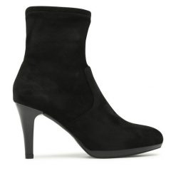 Botki Caprice. Czarne botki Caprice, bez wzorów, bez obcasa, na szpilce, bez zapięcia. Za 209.99 zł.