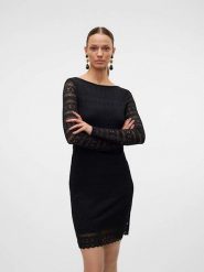 Vero Moda Sukienka "Zoe" w kolorze czarnym rozmiar: M. Czarne sukienki Vero Moda, m, bez wzorów, z koronki, bez kołnierzyka, bez ramiączek, mini. Za 123.25 zł.