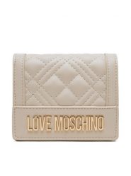 LOVE MOSCHINO Mały Portfel Damski JC5601PP1MLA0110 Beżowy. Brązowe portfele Love Moschino, bez wzorów, ze skóry. Za 299.99 zł.