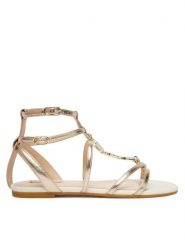 Liu Jo Sandały Sandy 09 SA6123 EX029 Złoty. Żółte sandały Liu Jo, bez wzorów, ze skóry, bez obcasa, na płaskiej podeszwie, bez zapięcia. Za 559.99 zł.