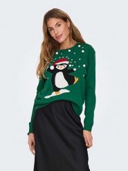 ONLY Sweter w kolorze zielonym rozmiar: M. Zielone swetry ONLY, m, bez wzorów, ze splotem, bez ramiączek. Za 79.21 zł.