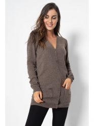 Perfect Cashmere Kaszmirowy kardigan "Pearl" w kolorze szarobrązowym rozmiar: XL. Brązowe swetry Perfect Cashmere, xl, bez wzorów, z kaszmiru, bez ramiączek. Za 463.45 zł.