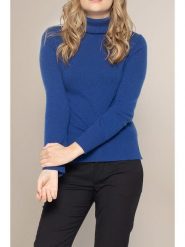 Perfect Cashmere Kaszmirowy golf "Tracy" w kolorze niebieskim rozmiar: S. Niebieskie swetry Perfect Cashmere, s, bez wzorów, z kaszmiru, bez ramiączek. Za 413.99 zł.