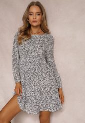 Biało-Czarna Sukienka Bathetis. Białe sukienki Renee, l, bez wzorów, bez kołnierzyka, bez ramiączek, mini, rozkloszowane. W wyprzedaży za 91.99 zł.