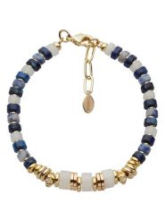 U.S. Polo Assn. Pozłacana bransoletka z lapis lazuli rozmiar: onesize. Niebieskie bransoletki U.S. Polo Assn., z lazurytem, metalowe. Za 136.13 zł.