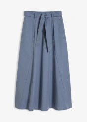 Spódnica maxi z godetami, z lyocellu. Niebieskie spódnice bonprix, bez wzorów, z lyocellu, maxi. Za 59.99 zł.