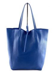 Marlon Skórzany shopper bag w kolorze niebieskim - 40 x 37 x 12 cm rozmiar: onesize. Niebieskie shopper bag Marlon, bez wzorów, z materiału, na ramię, bez dodatków. Za 278.72 zł.