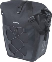 Torba na bagażnik „Navigator L”, czarna. Czarne torby na laptopa BASIL, bez wzorów, z materiału, na ramię. Za 269.99 zł.