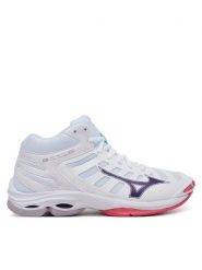 Mizuno Buty halowe Wave Voltage 2 Mid V1GC2465 Biały. Białe buty treningowe Mizuno, bez wzorów, z materiału, bez zapięcia. Za 399.99 zł.