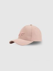 4F Czapka z daszkiem strapback damska - różowa XS/S (56cm). Czerwone czapki z daszkiem 4f, na lato, bez wzorów, z bawełny, sportowe. Za 59.99 zł.