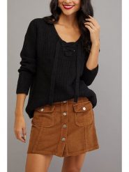 Milan Kiss Sweter w kolorze czarnym rozmiar: L. Czarne swetry Milan Kiss, l, bez wzorów, bez ramiączek. Za 113.99 zł.