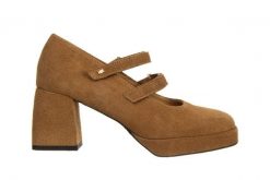 Czółenka Bayla-159 4544 008-P Camel Welur 159103, Skóra naturalna - 36. Brązowe czółenka Bayla, bez wzorów, ze skóry, eleganckie, bez obcasa, na platformie, bez zapięcia. W wyprzedaży za 224.10 zł.