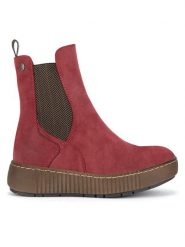 Go Soft Botki WS5586-07 Czerwony. Czerwone botki GO SOFT, bez wzorów, bez obcasa, na płaskiej podeszwie, bez zapięcia. Za 143.99 zł.