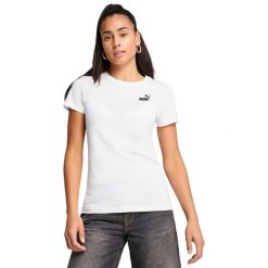 Koszulka Puma Ess Small No. 1 Logo Tee, Kobiety. Białe t-shirty sportowe Puma, xs, bez wzorów, z bawełny, bez ramiączek. Za 89.99 zł.