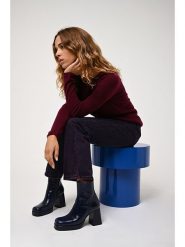 AUTHENTIC CASHMERE Kaszmirowy sweter "Epéna" w kolorze bordowym rozmiar: M. Czerwone swetry AUTHENTIC CASHMERE, m, bez wzorów, z kaszmiru, bez ramiączek. Za 255.34 zł.