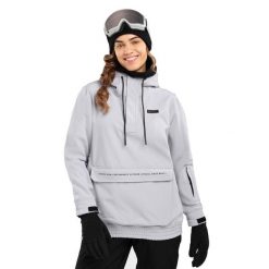 Kurtka narciarsko-snowboardowa damska W3-W Lhotse. Szare kurtki narciarskie SIROKO, m, bez wzorów, z softshellu, bez kaptura, narciarskie. W wyprzedaży za 297.00 zł.