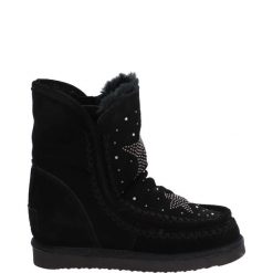 ZAMSZOWE ŚNIEGOWCE 2261 CROSTA NERO. Botki Venezia, bez wzorów, ze skóry, bez obcasa, bez zapięcia. Za 279.00 zł.